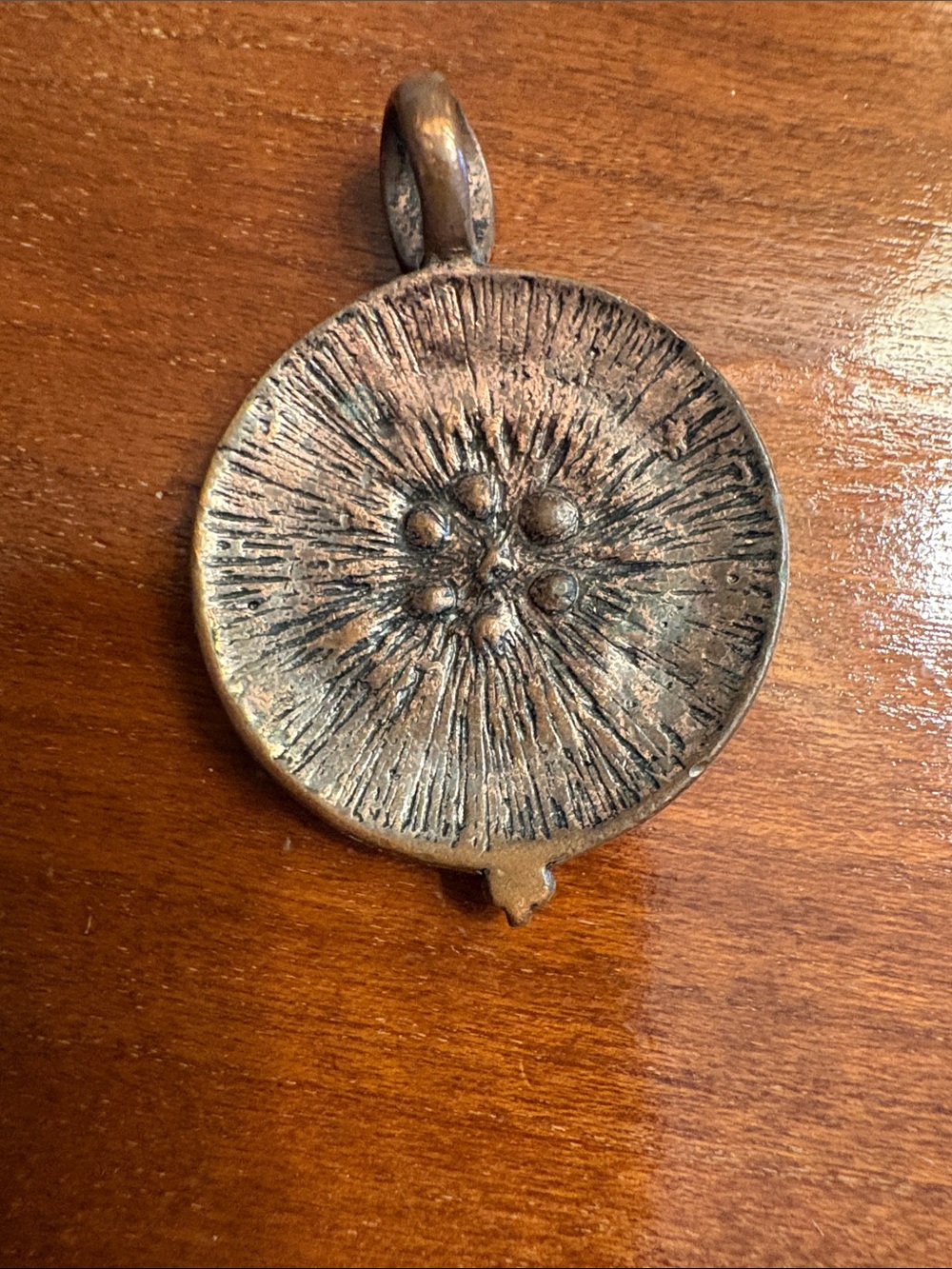 Cookie Lee Bronze-Tone Necklace Pendant with Purple and Amber Accents - Picture 5 of 5